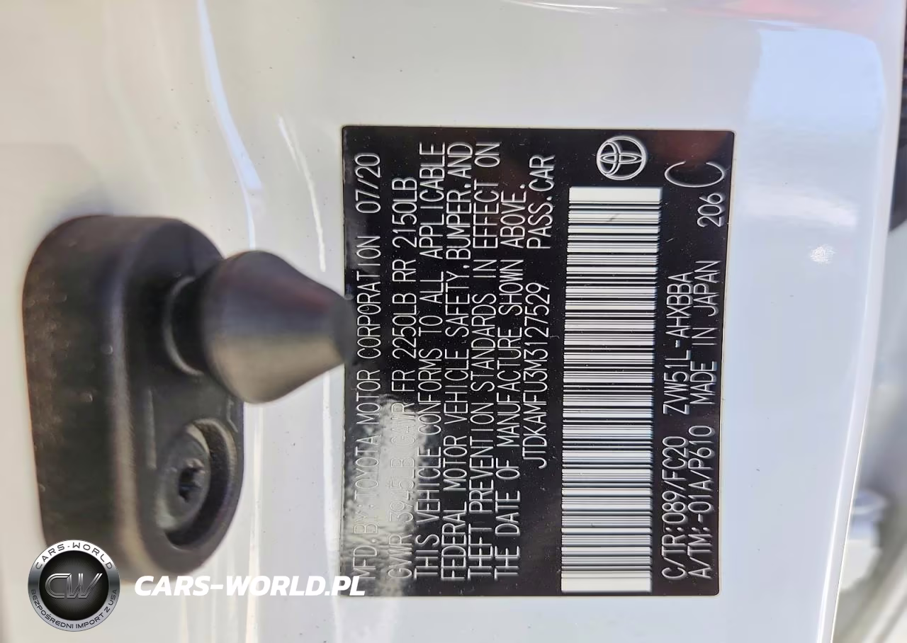 2021 Toyota Prius L Eco VIN:JTDKAMFU3M3127529 - 12