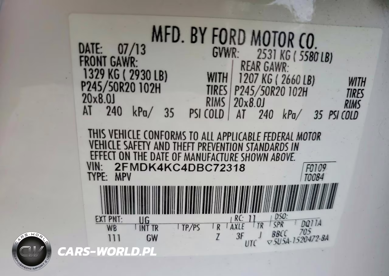2013 Ford Edge Limited VIN:2FMDK4KC4DBC72318 - 12