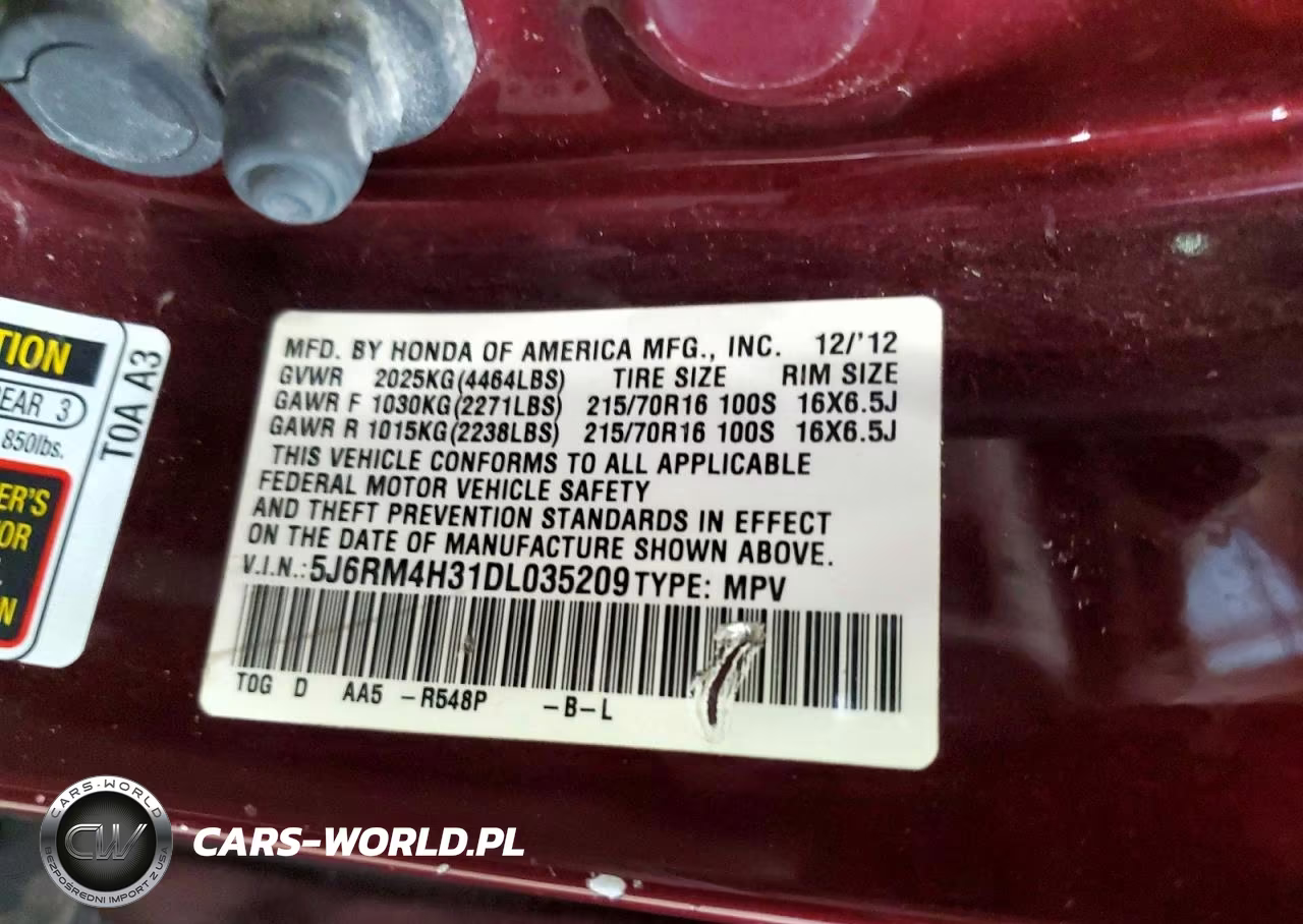 2013 Honda Cr-V Lx VIN:5J6RM4H31DL035209 - 13