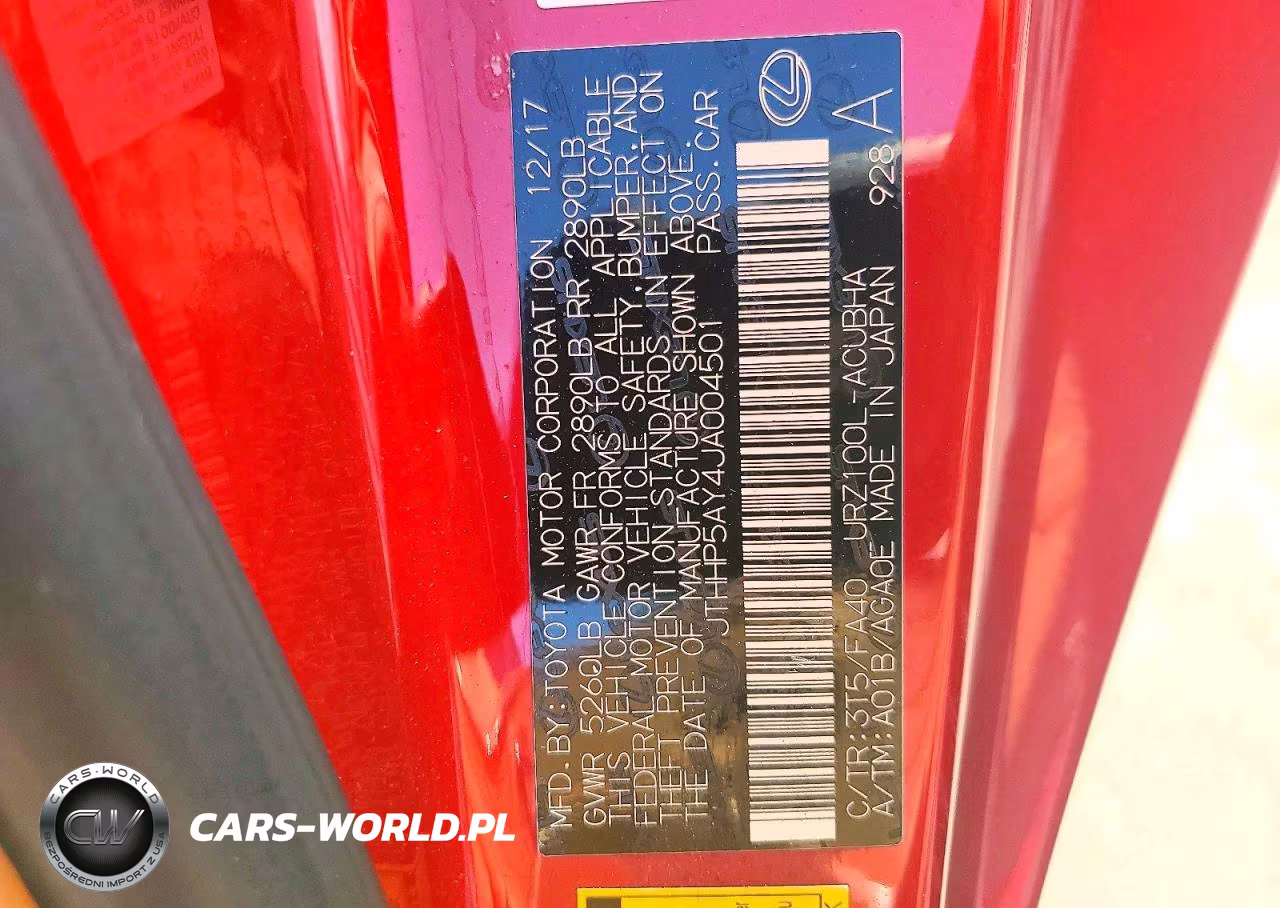 2018 Lexus Lc 500 VIN:JTHHP5AY4JA004501 - 12