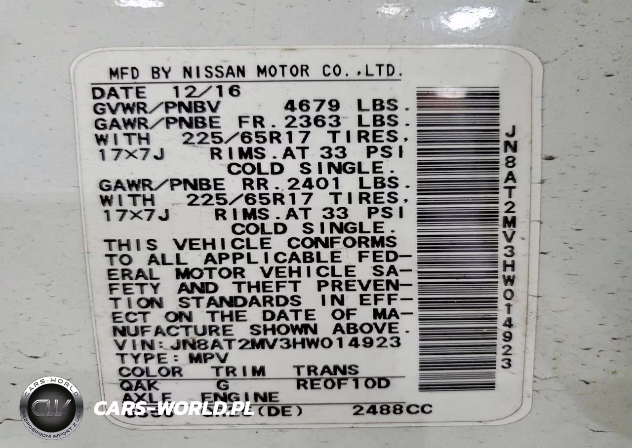 2017 Nissan Rogue S VIN:JN8AT2MV3HW014923 - 13