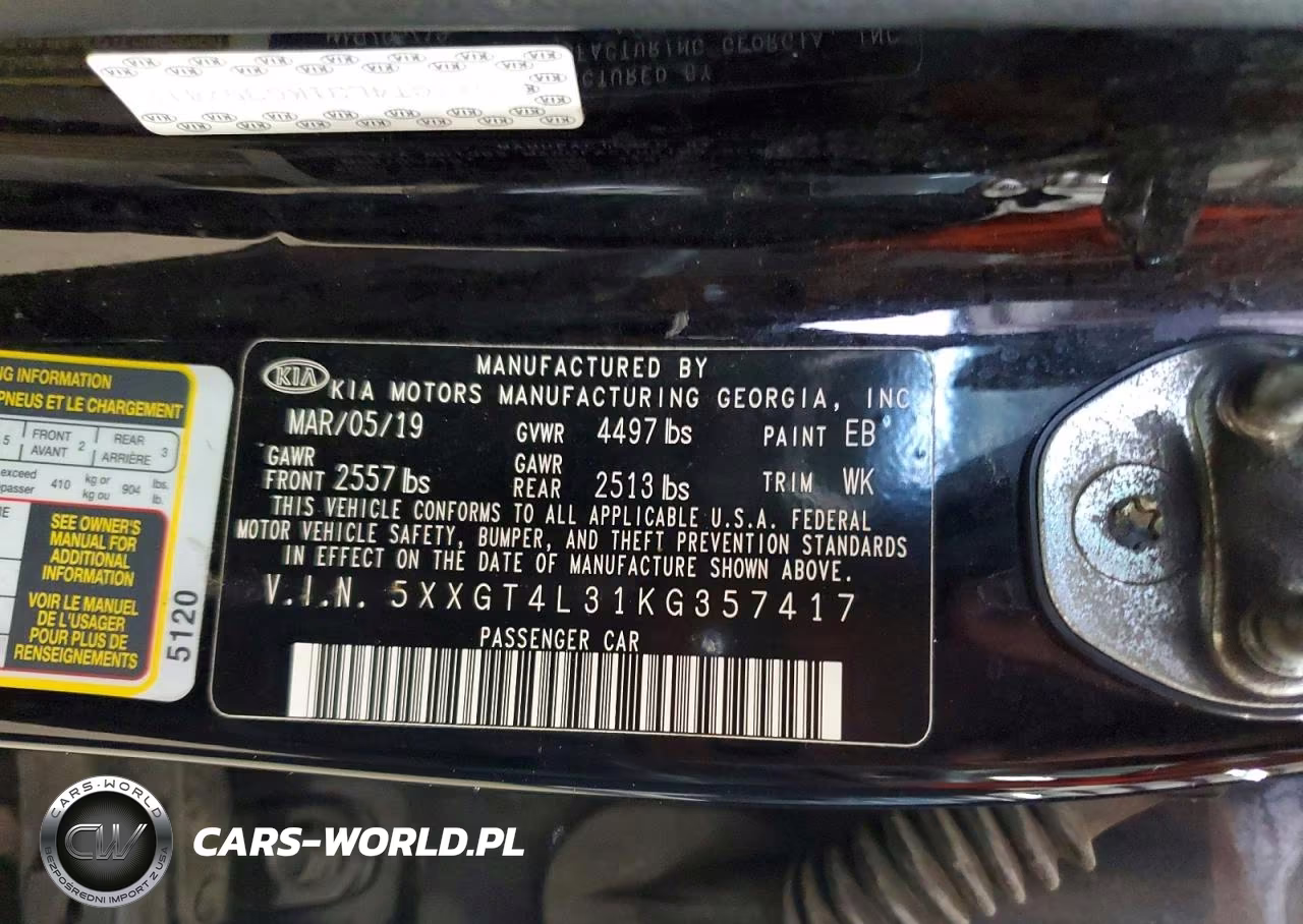 2019 Kia Optima Lx VIN:5XXGT4L31KG357417 - 12