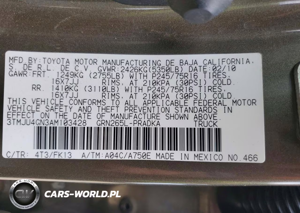 2010 Toyota Tacoma Double Cab Prerunner VIN:3TMJU4GN3AM103428 - 13