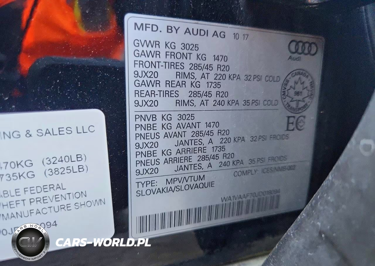 2018 Audi Q7 Prestige VIN:WA1VAAF70JD018094 - 13