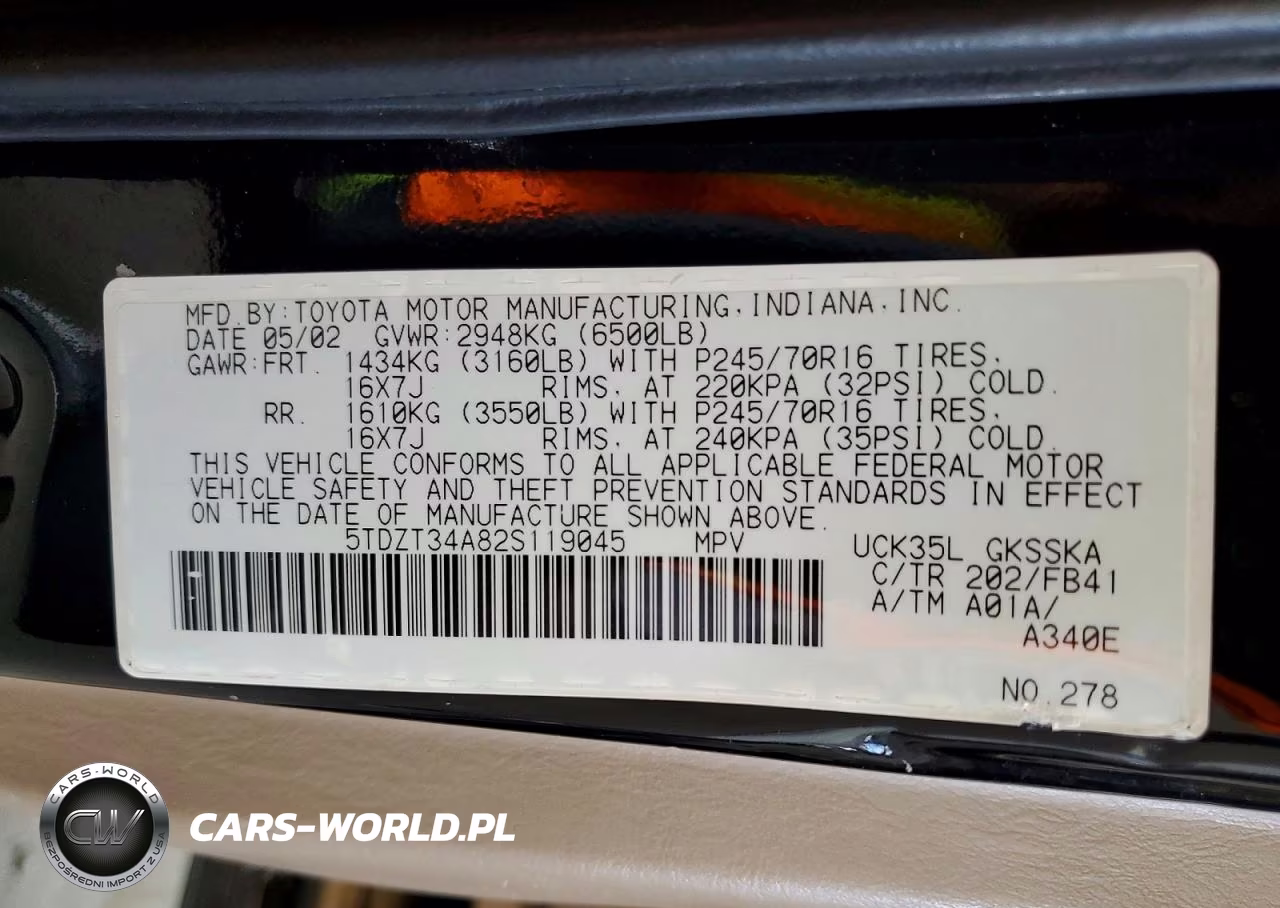 2002 Toyota Sequoia Sr5 VIN:5TDZT34A82S119045 - 13