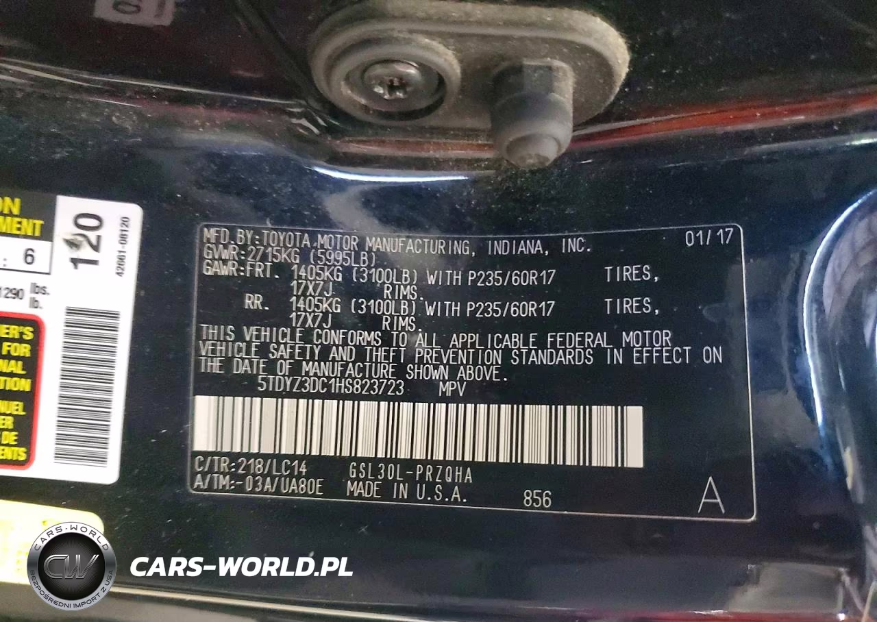 2017 Toyota Sienna Xle 8-Passenger VIN:5TDYZ3DC1HS823723 - 13