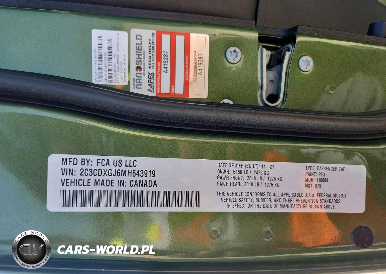 2021 Dodge Charger Scat Pack VIN:2C3CDXGJ6MH643919 - 13
