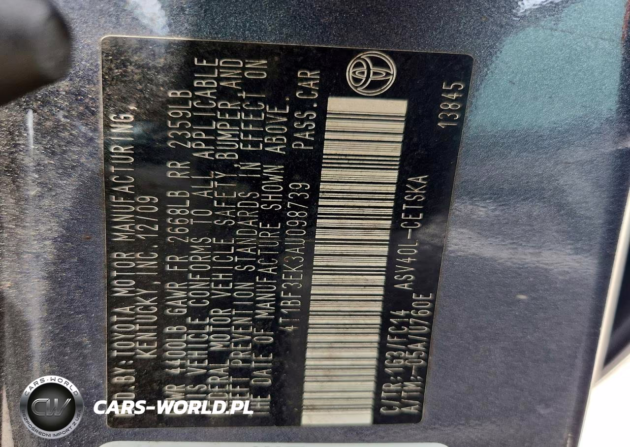 2010 Toyota Camry Se VIN:4T1BF3EK3AU098739 - 12