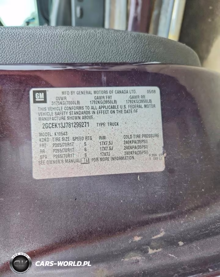 2008 Chevrolet Silverado K1500 VIN:2GCEK13J781299271 - 12