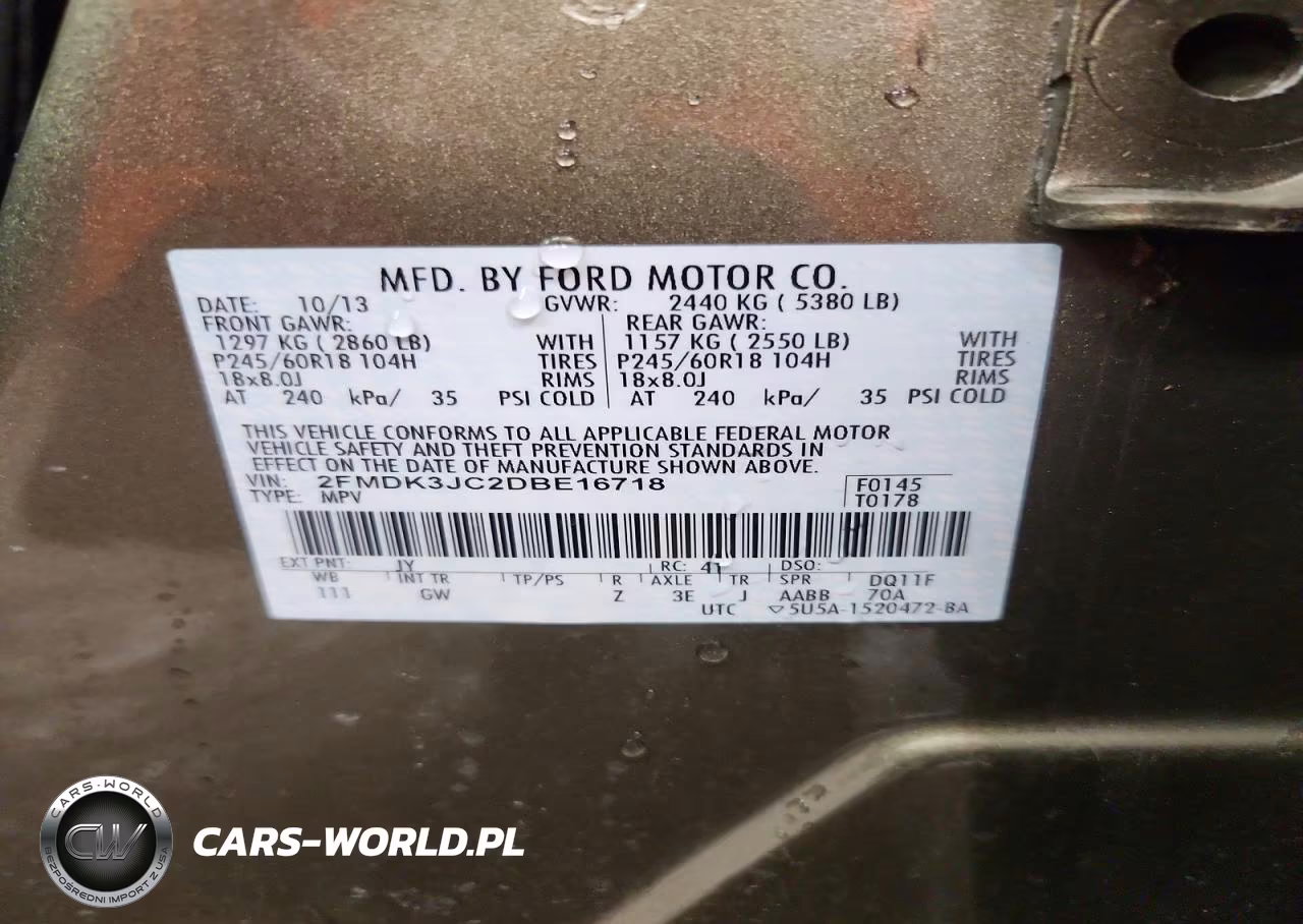 2013 Ford Edge Sel VIN:2FMDK3JC2DBE16718 - 13