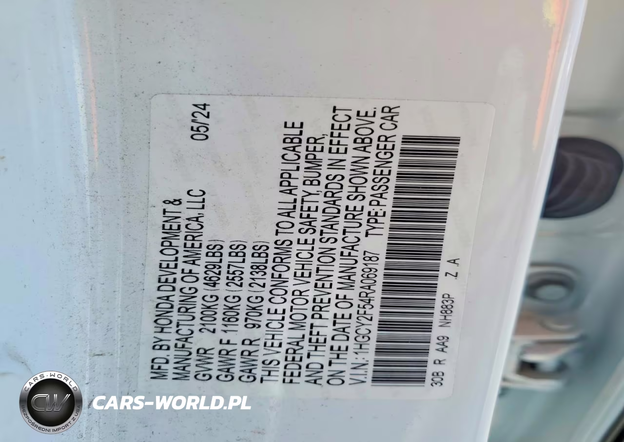 2024 Honda Accord Hybrid Sport VIN:1HGCY2F54RA069187 - 13