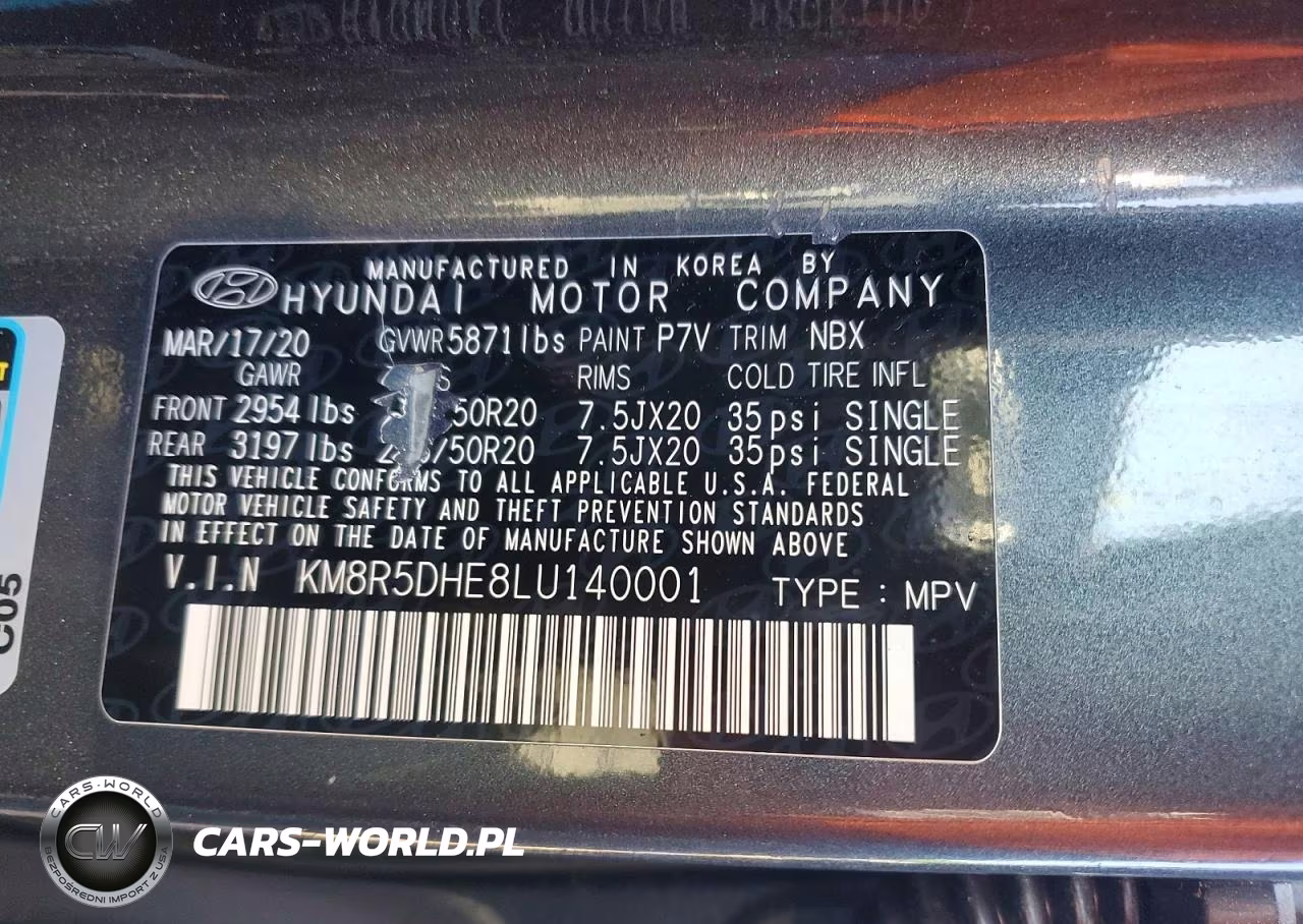 2020 Hyundai Palisade Limited VIN:KM8R5DHE8LU140001 - 14