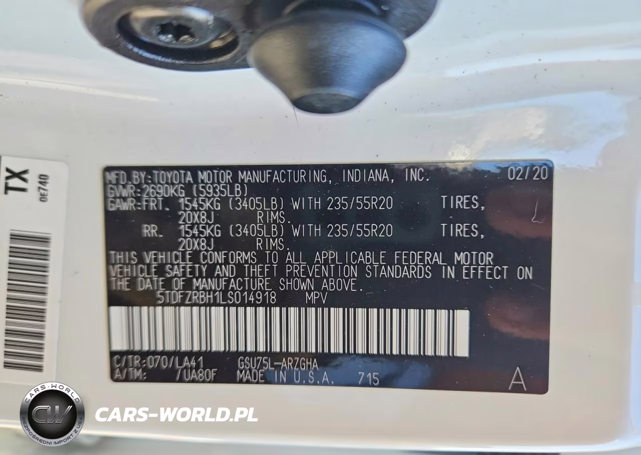 2020 Toyota Highlander Platinum VIN:5TDFZRBH1LS014918 - 14