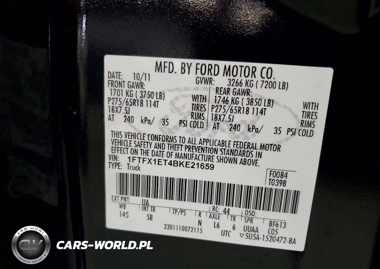 2011 Ford F150 Super Cab VIN:1FTFX1ET4BKE21659 - 12