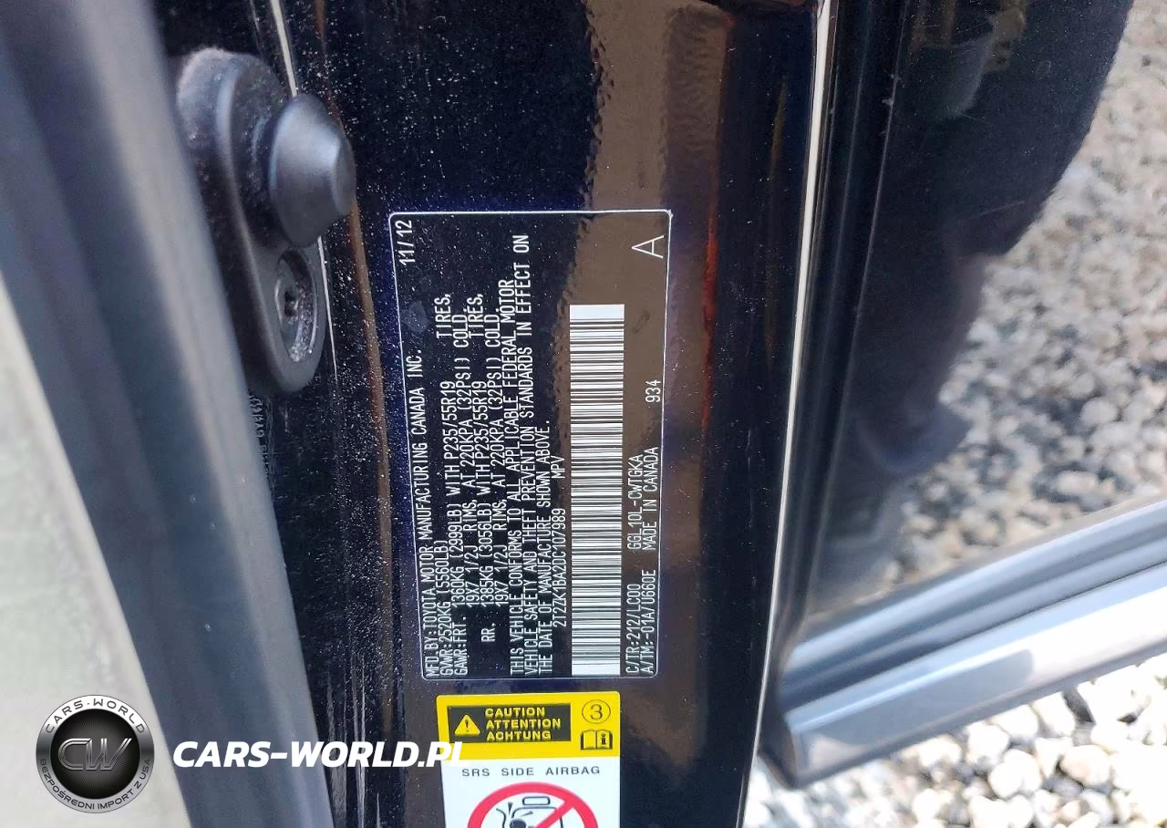 2013 Lexus Rx 350 VIN:2T2ZK1BA2DC107989 - 13