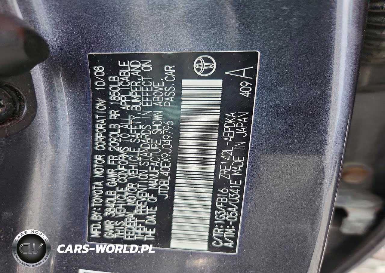 2009 Toyota Corolla Le VIN:JTDBL40EX9J049796 - 12
