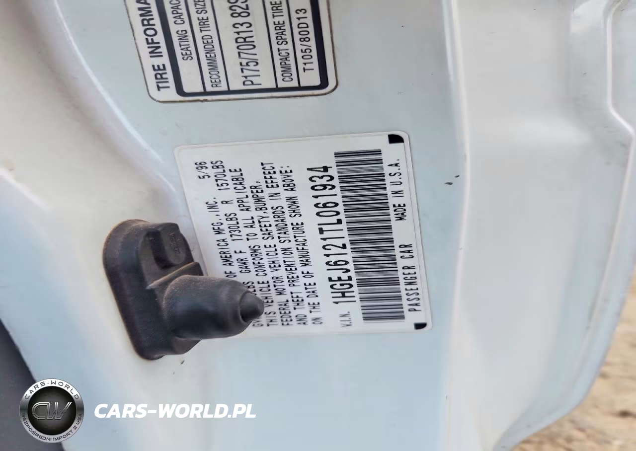 1996 Honda Civic Dx VIN:1HGEJ6121TL061934 - 12