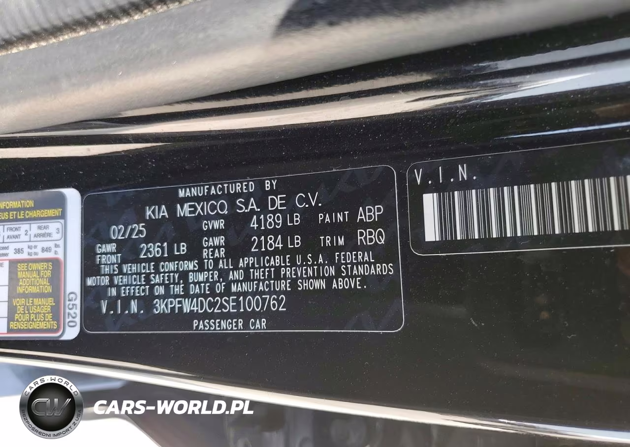2025 Kia K4 Gt-Line Turbo VIN:3KPFW4DC2SE100762 - 12