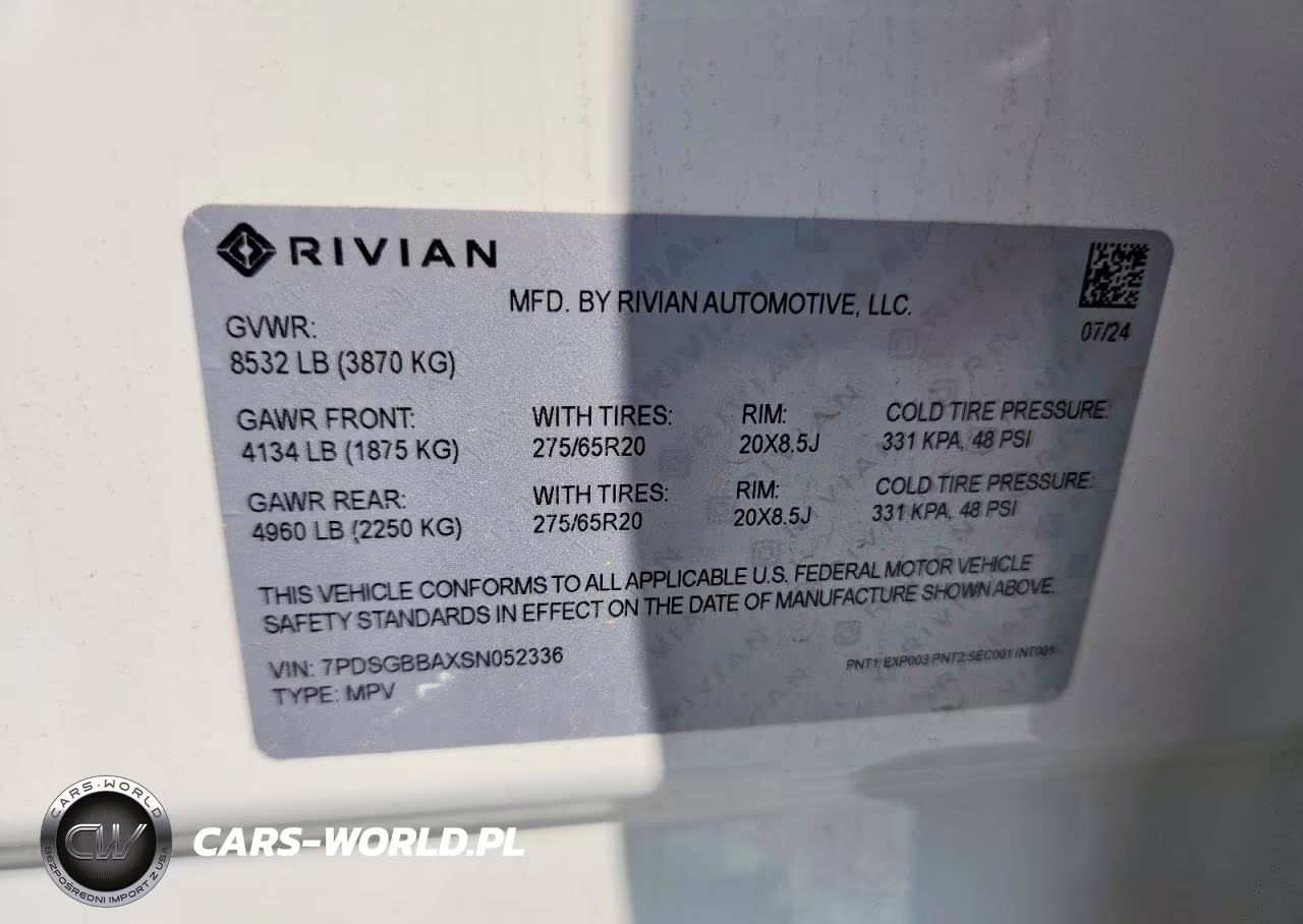 2025 Rivian R1S Adventure VIN:7PDSGBBAXSN052336 - 13