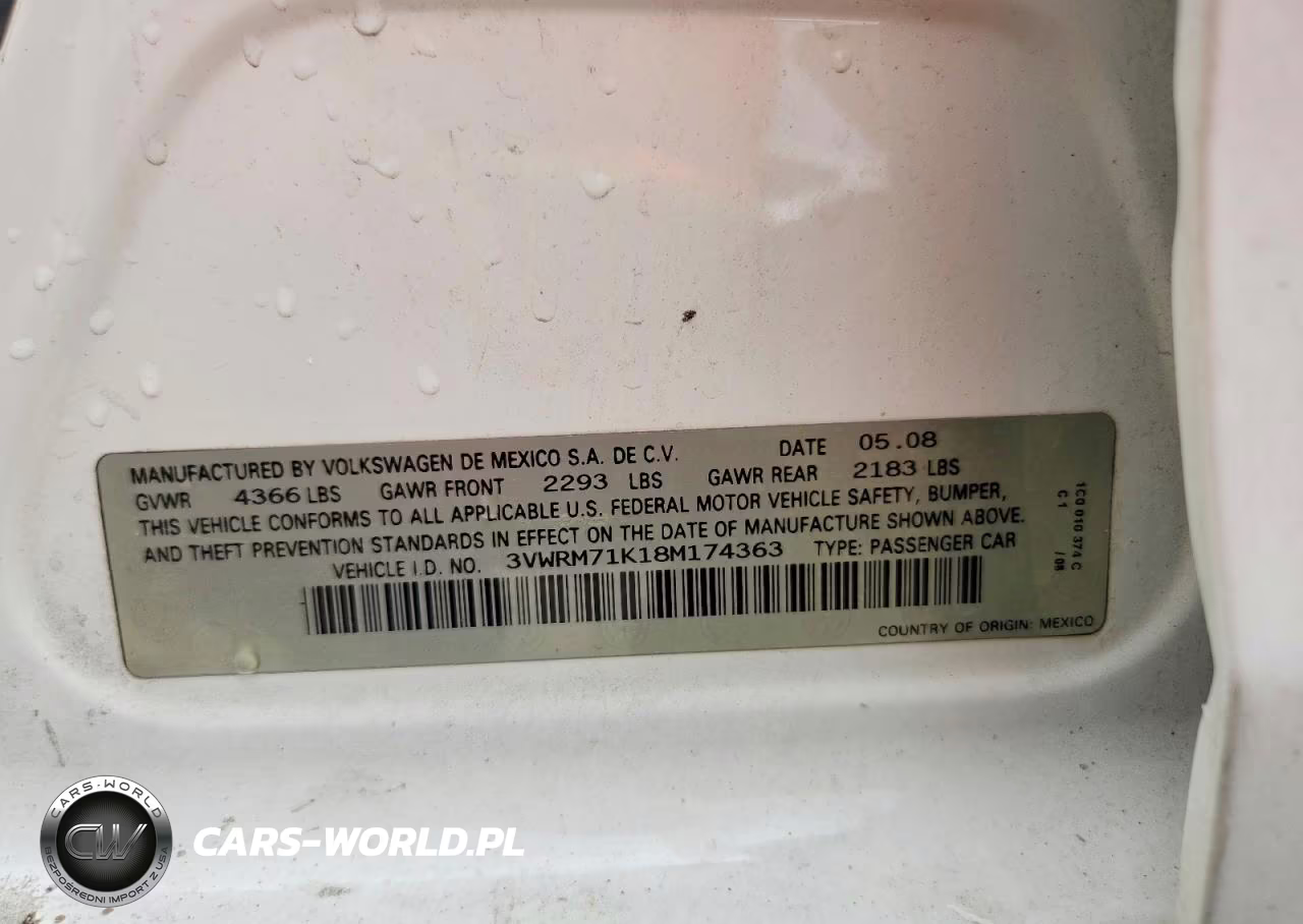 2008 Volkswagen Jetta Se VIN:3VWRM71K18M174363 - 12