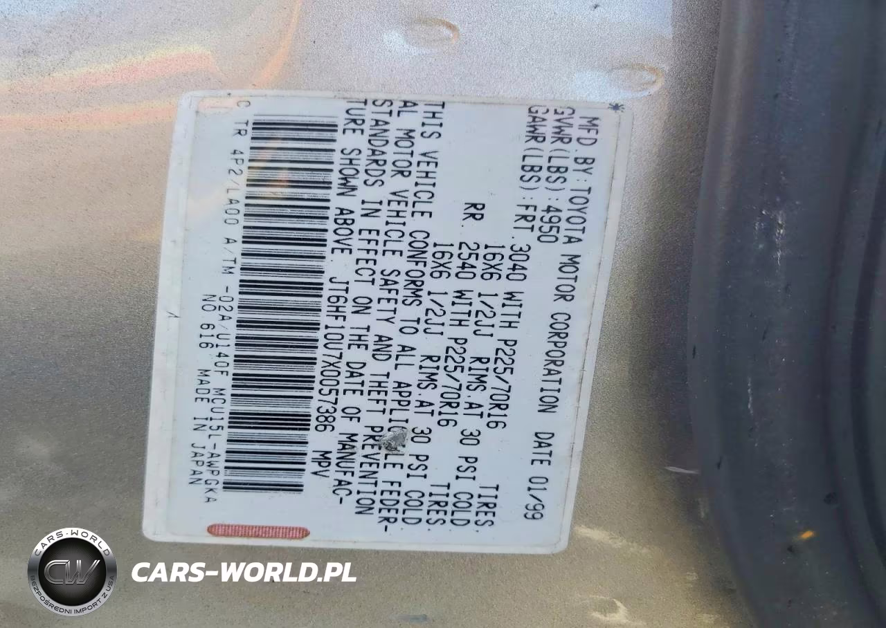 1999 Lexus Rx 300 VIN:JT6HF10U7X0057386 - 13