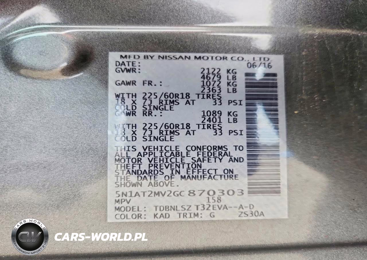 2016 Nissan Rogue Sl VIN:5N1AT2MV2GC870303 - 13