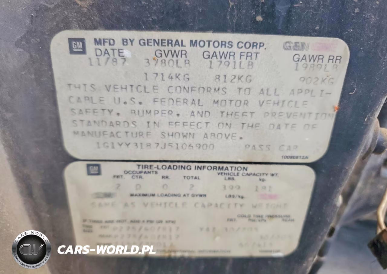 1988 Chevrolet Corvette VIN:1G1YY3187J5106900 - 12