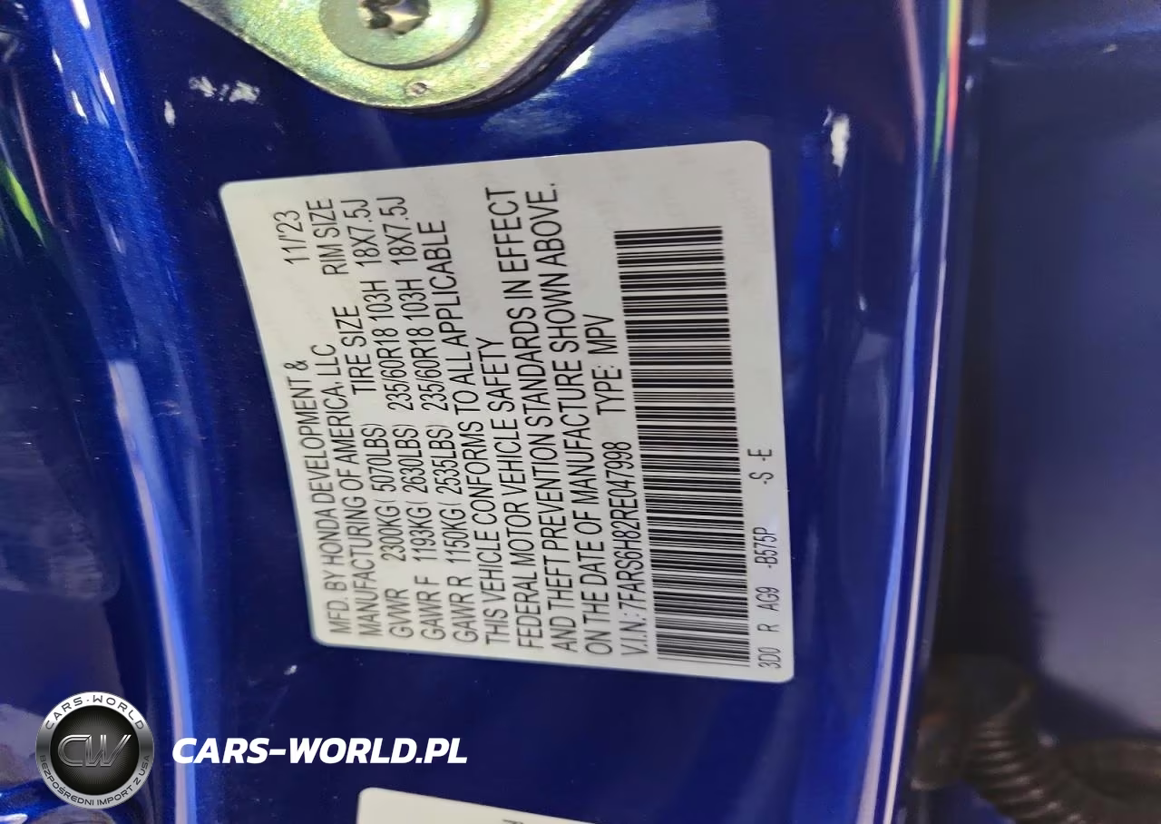 2024 Honda Crv VIN:7FARS6H82RE047998 - 13