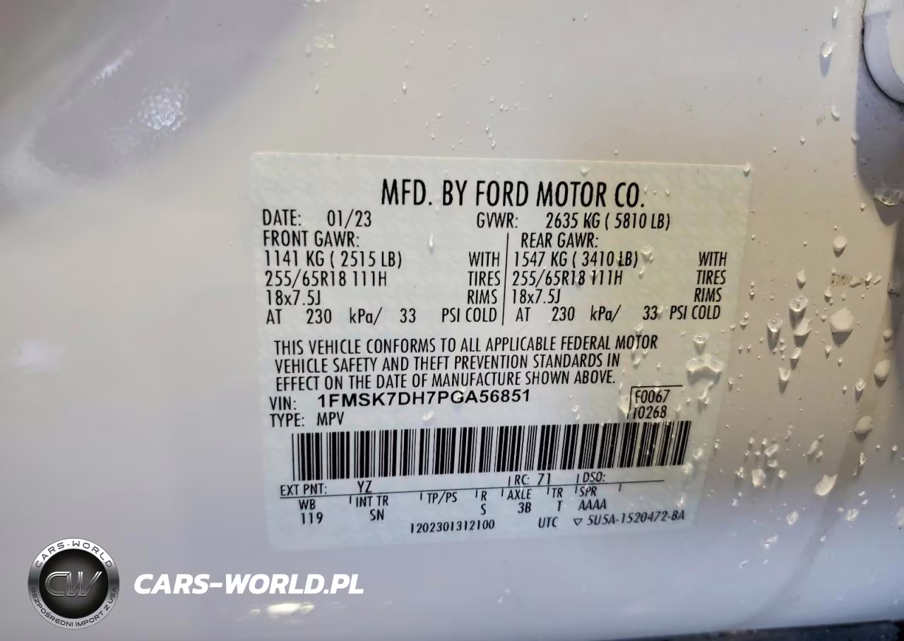 2023 Ford Explorer Xlt VIN:1FMSK7DH7PGA56851 - 13