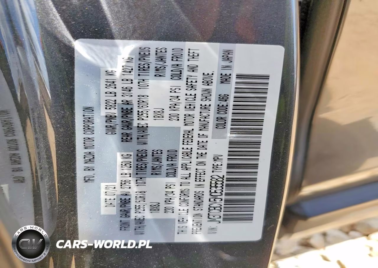 2021 Mazda Cx-9 Touring VIN:JM3TCBCY5M0535582 - 13