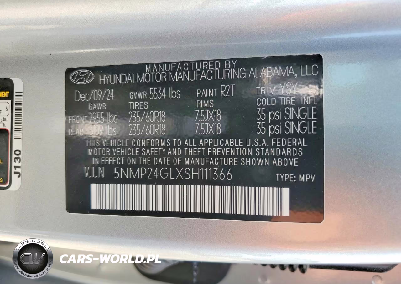 2025 Hyundai Santa Fe Sel VIN:5NMP24GLXSH111366 - 13