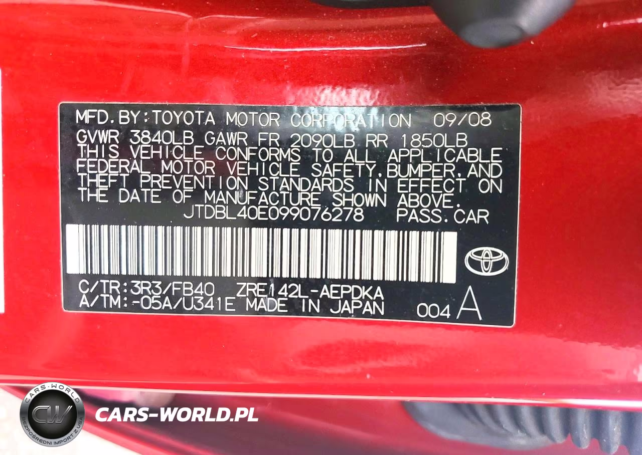 2009 Toyota Corolla Le VIN:JTDBL40E099076278 - 12