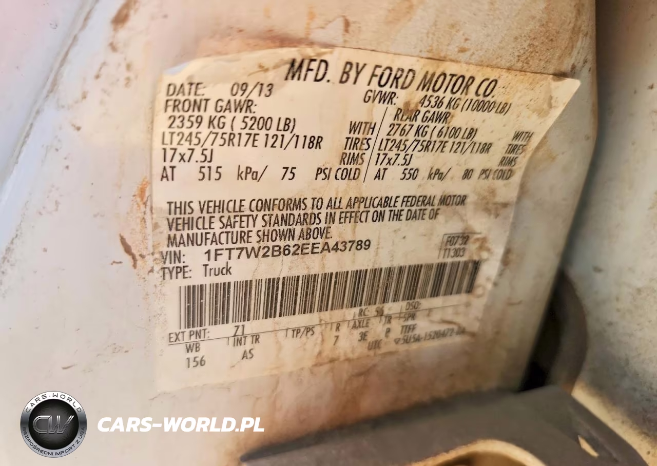 2014 Ford F250 Super Duty VIN:1FT7W2B62EEA43789 - 12