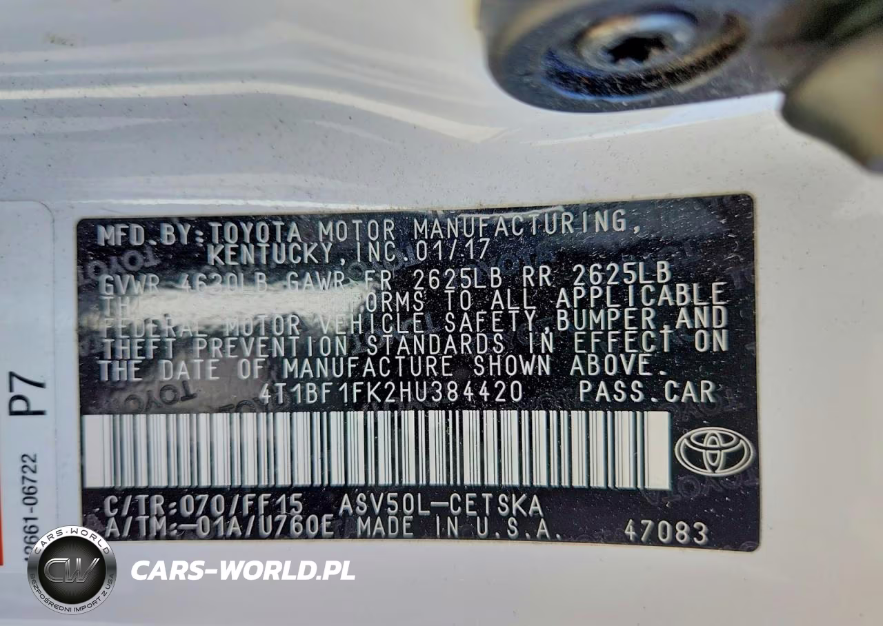 2017 Toyota Camry Se VIN:4T1BF1FK2HU384420 - 12