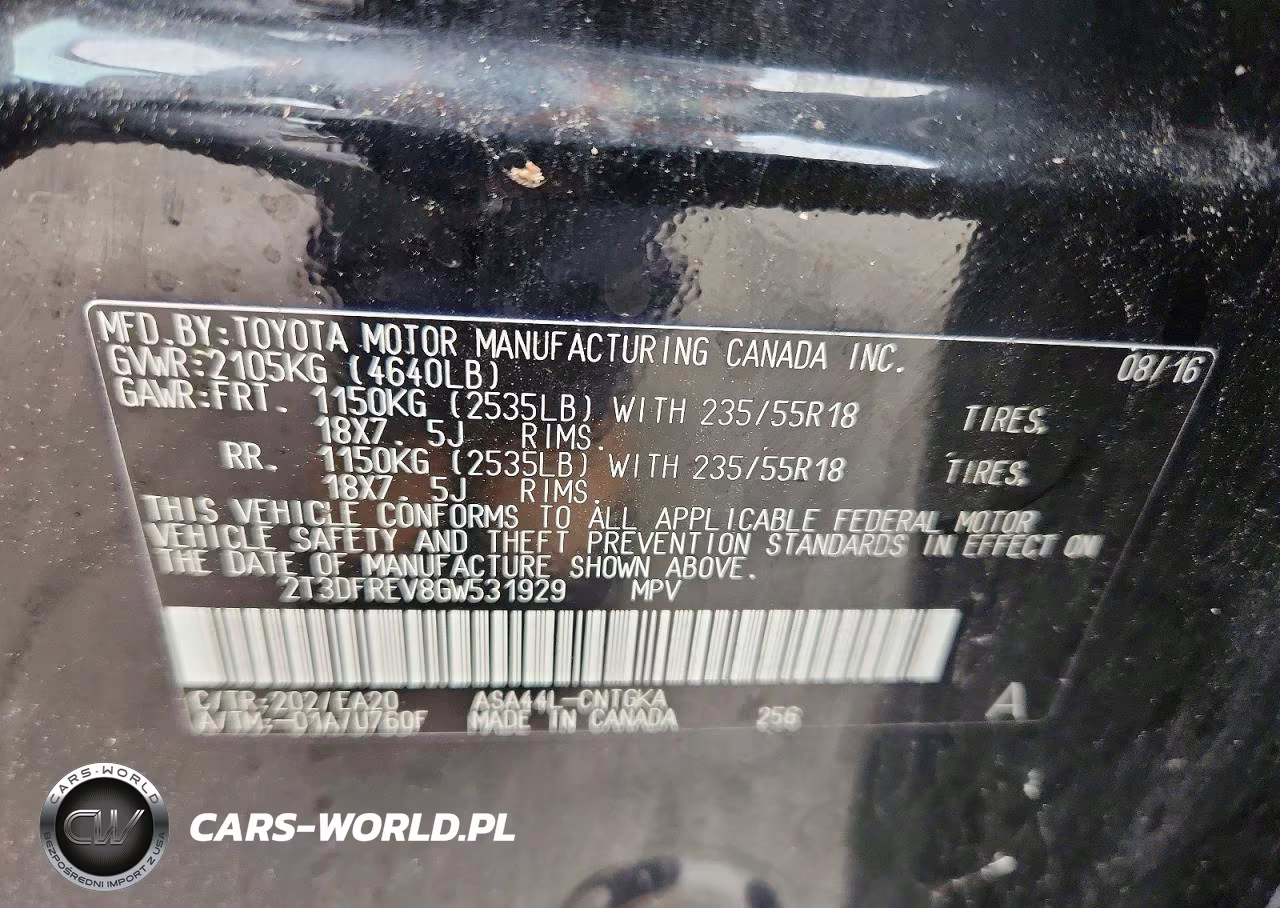 2016 Toyota Rav4 Limited VIN:2T3DFREV8GW531929 - 12
