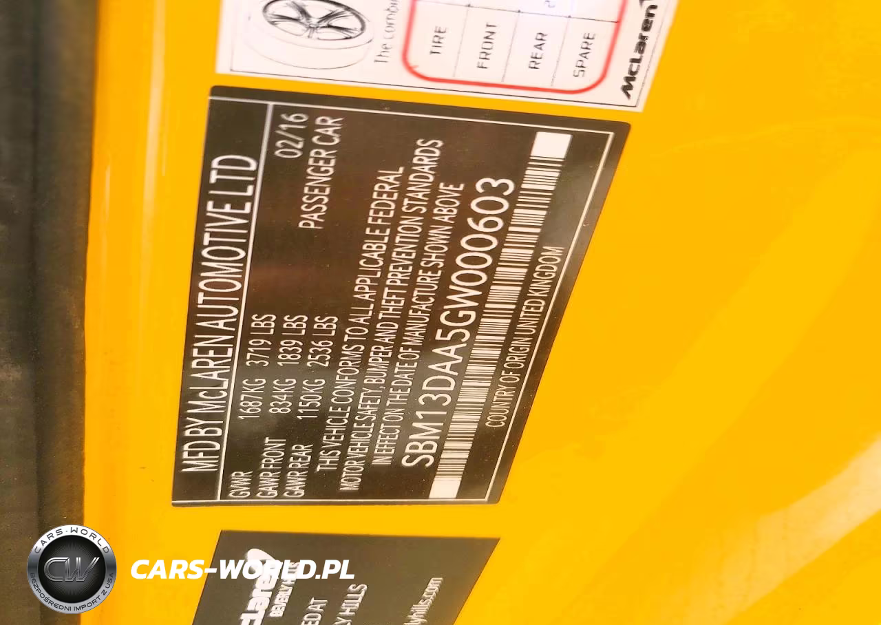 2016 Mclaren Automotive 570S VIN:SBM13DAA5GW000603 - 12