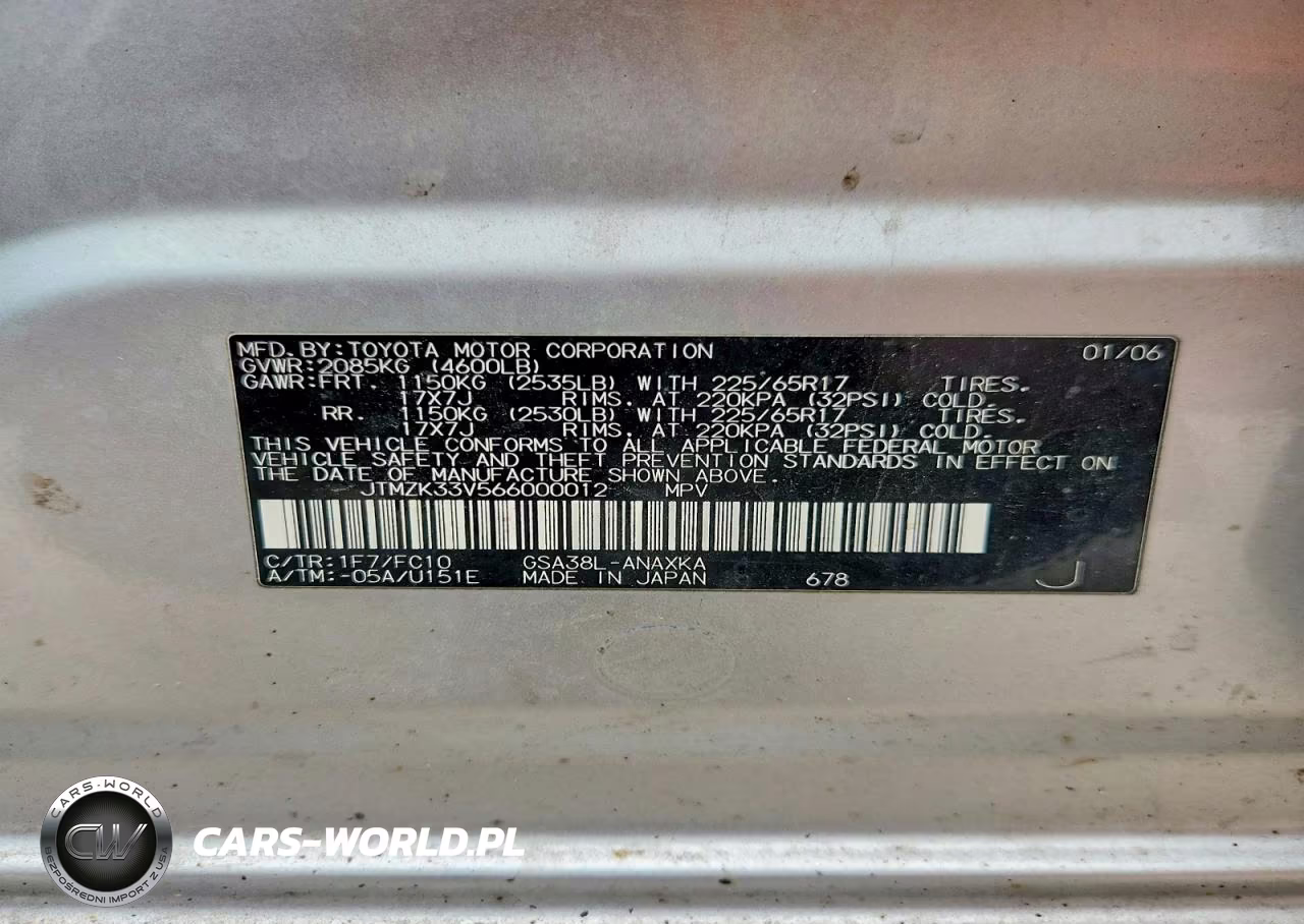 2006 Toyota Rav4 Base VIN:JTMZK33V566000012 - 13