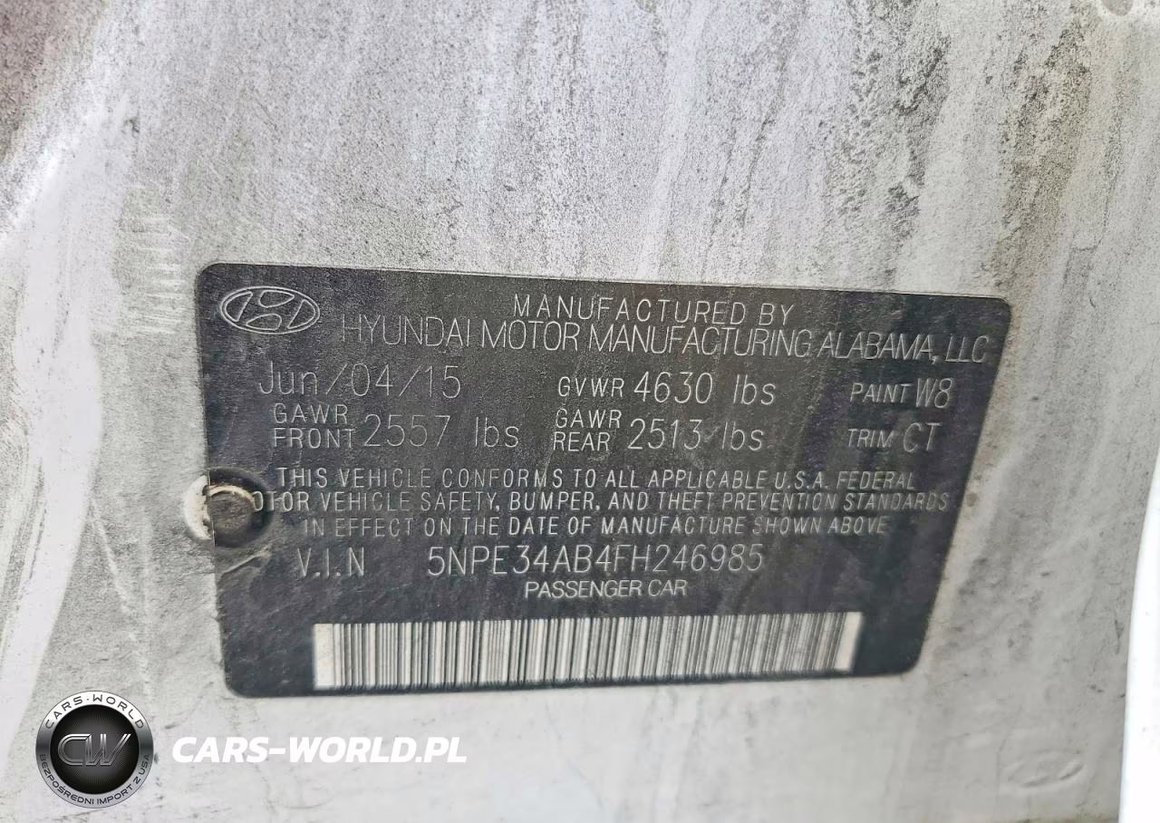 2015 Hyundai Sonata Limited 2.0T VIN:5NPE34AB4FH246985 - 12