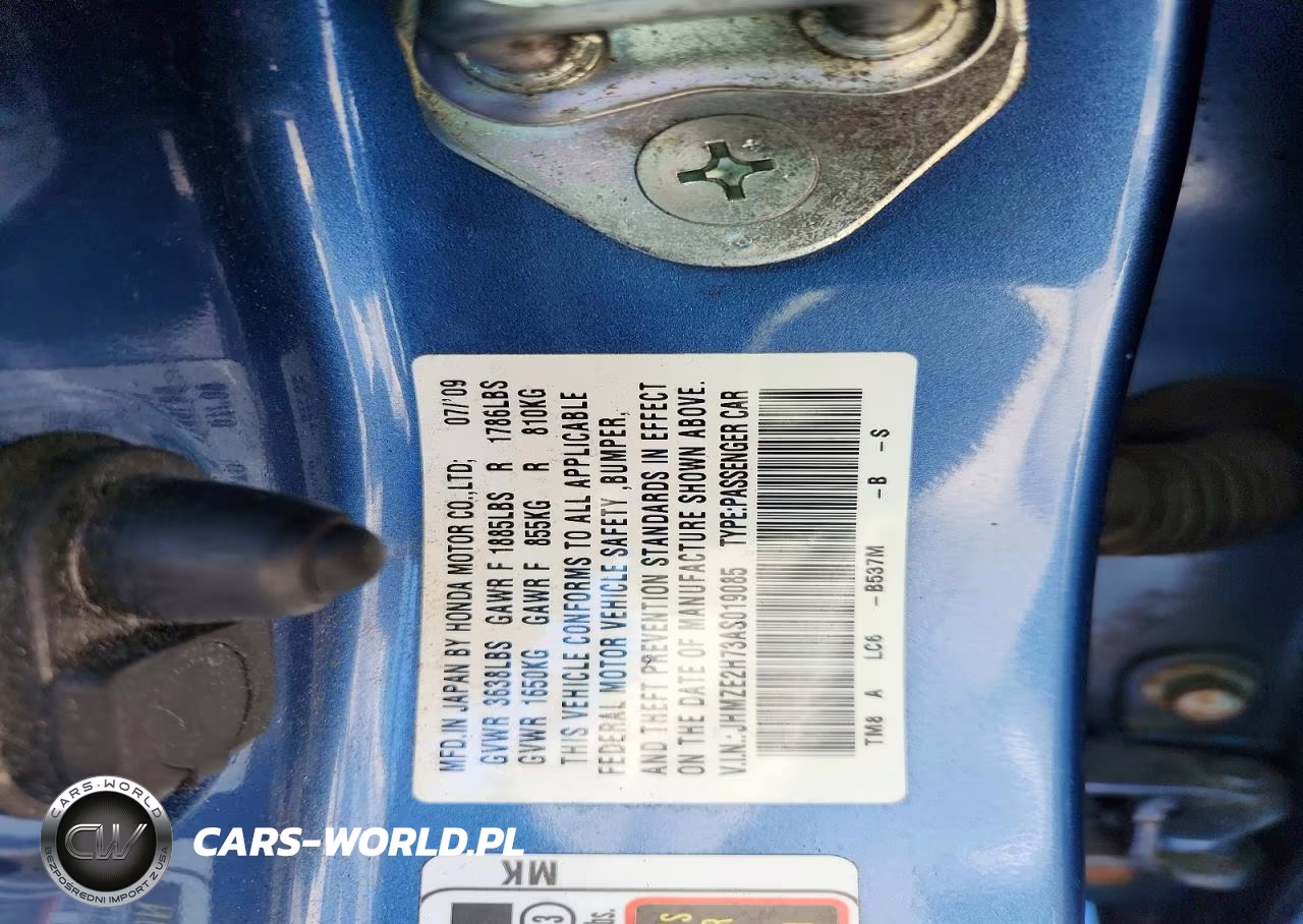 2010 Honda Insight Ex VIN:JHMZE2H73AS019085 - 13