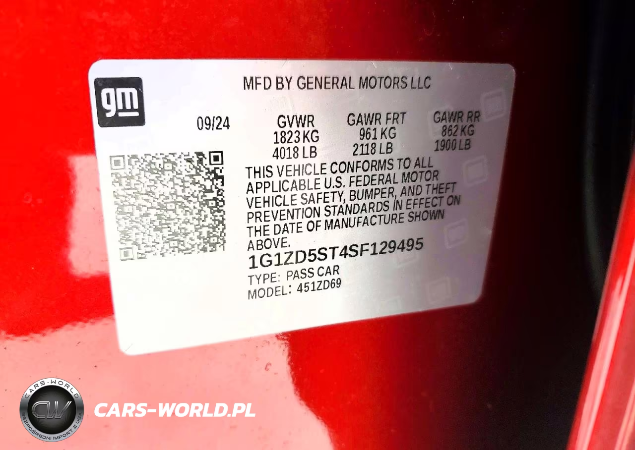 2025 Chevrolet Malibu Lt VIN:1G1ZD5ST4SF129495 - 12