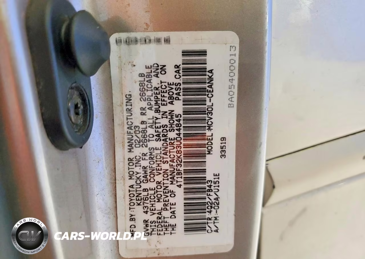 2003 Toyota Camry Le V6 VIN:4T1BF32K83U044845 - 12