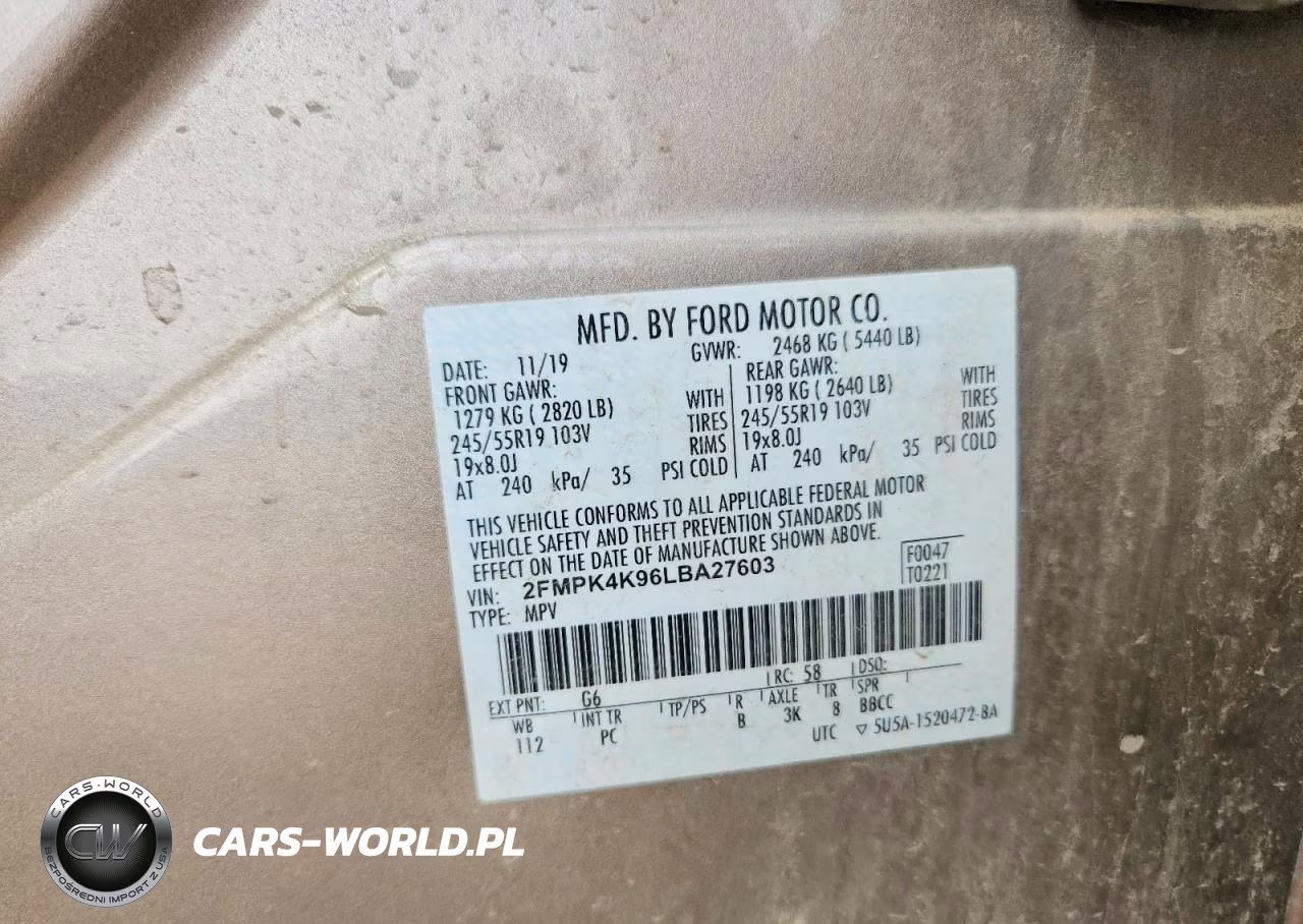 2020 Ford Edge Titanium VIN:2FMPK4K96LBA27603 - 14