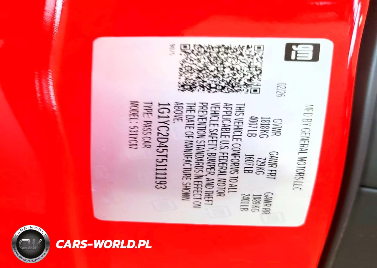 2026 Chevrolet Corvette Stingray 3Lt VIN:1G1YC2D45T5111193 - 13