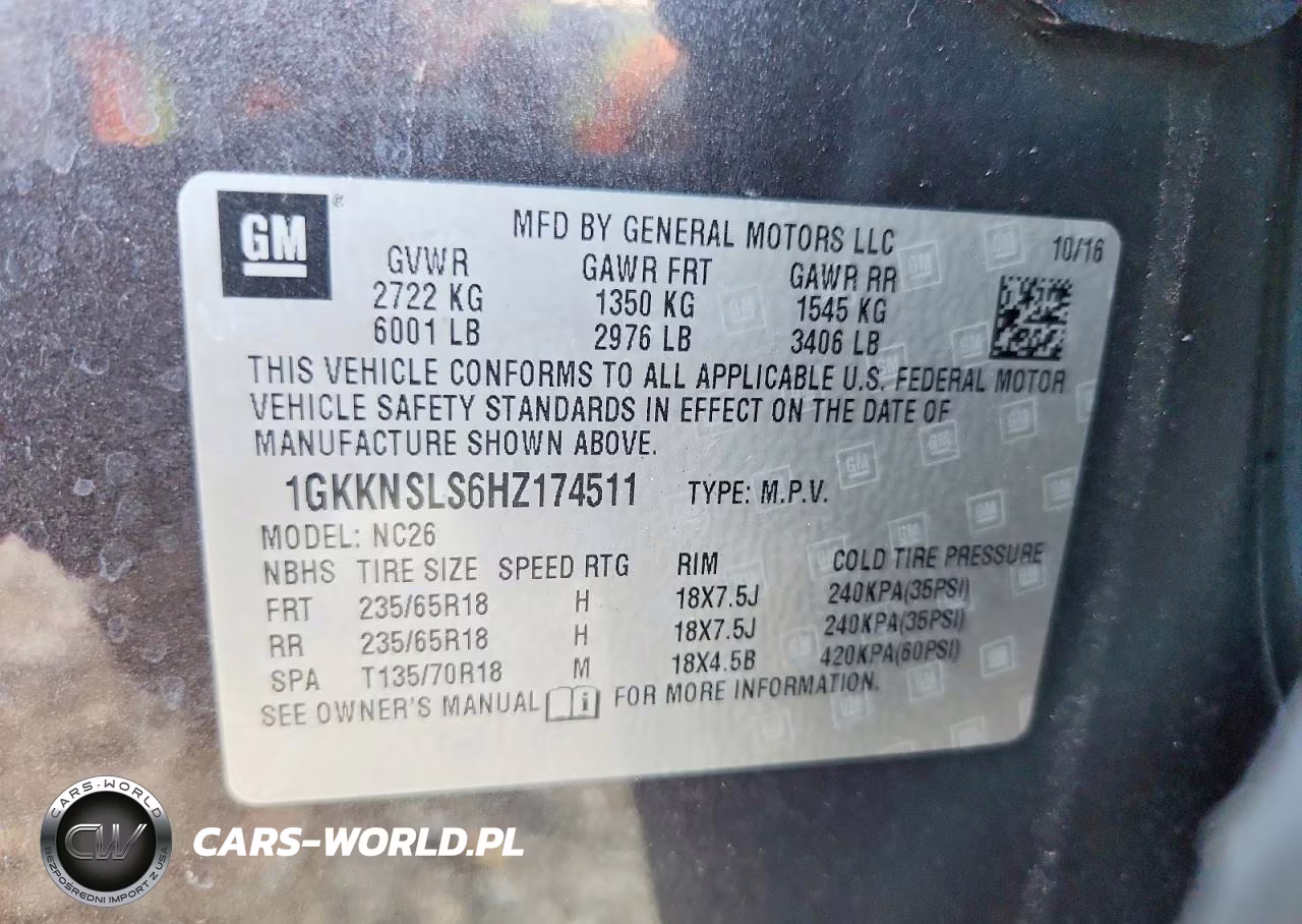 2017 GMC Acadia Sle VIN:1GKKNSLS6HZ174511 - 12