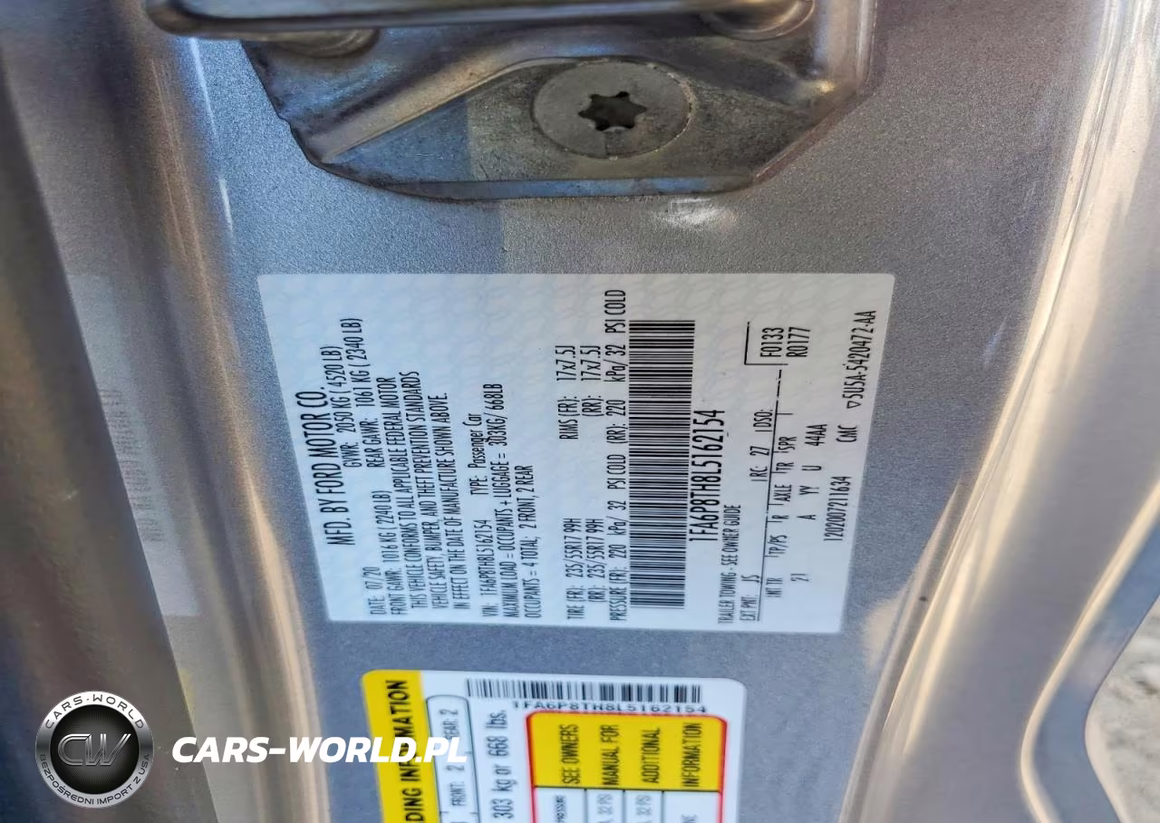2020 Ford Mustang VIN:1FA6P8TH8L5162154 - 12