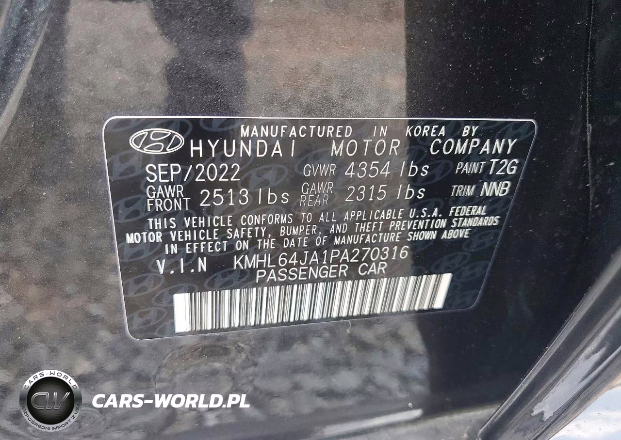2023 Hyundai Sonata Sel VIN:KMHL64JA1PA270316 - 12