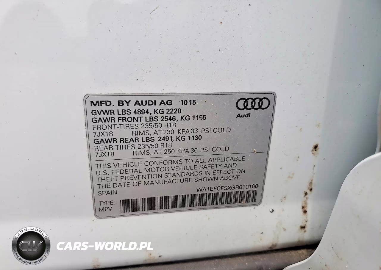 2016 Audi Q3 Premium Plus VIN:WA1EFCFSXGR010100 - 13