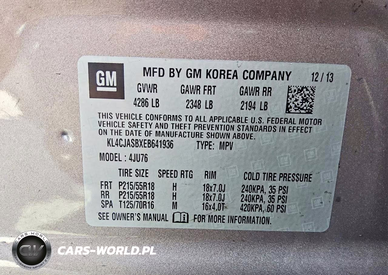 2014 Buick Encore VIN:KL4CJASBXEB641936 - 12
