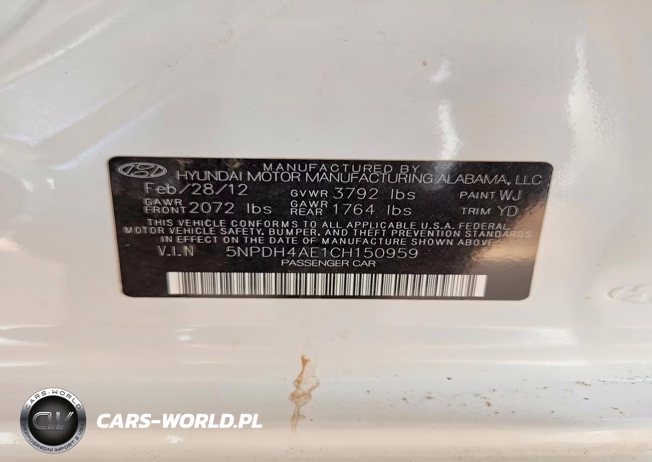 2012 Hyundai Elantra Gls VIN:5NPDH4AE1CH150959 - 12
