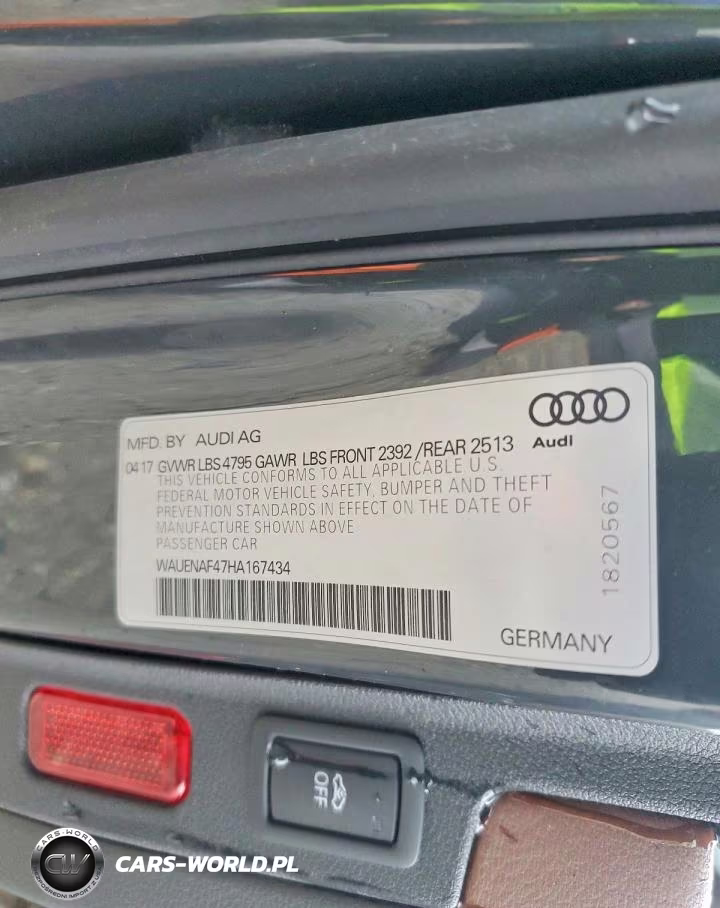 2017 Audi A4 Premium Plus VIN:WAUENAF47HA167434 - 12